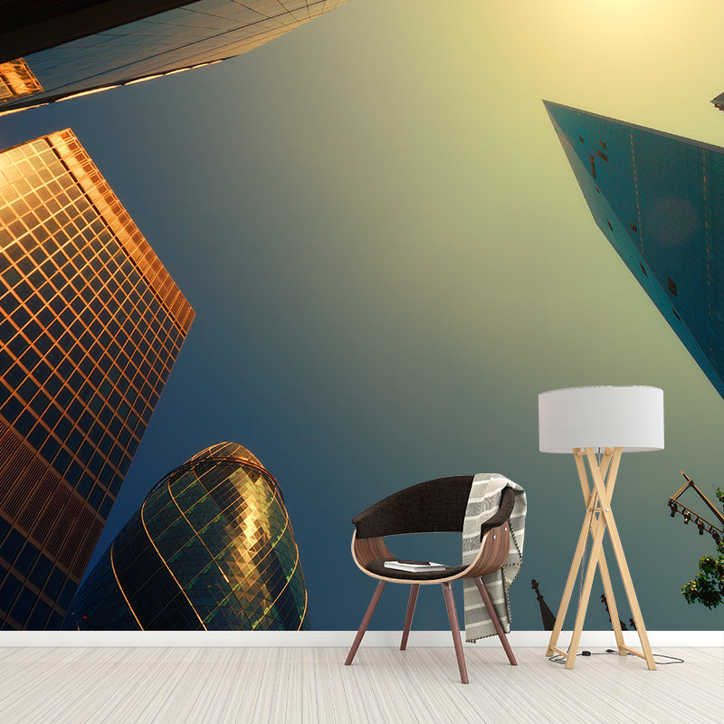 Contemporary City Building Removable Wall Mural Wall Art for Meeting Room