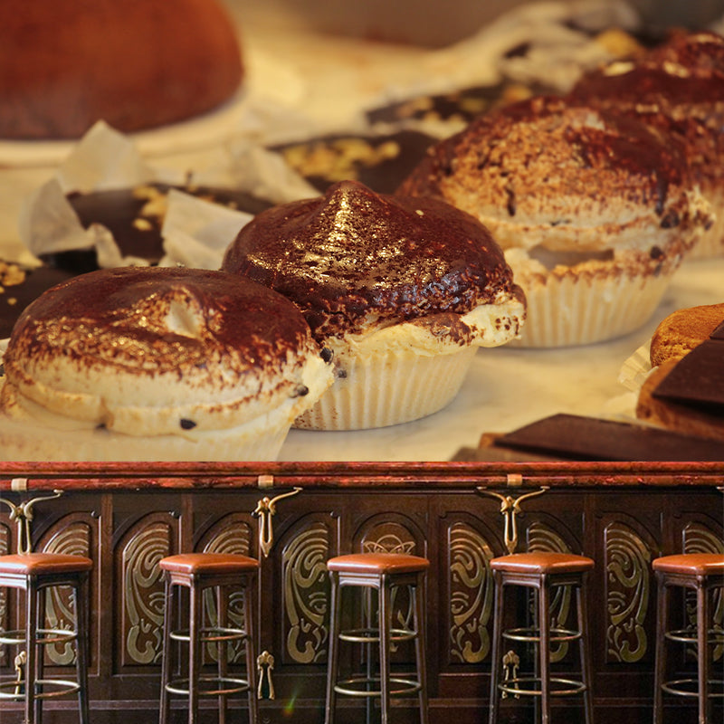 Colorful Cupcake Wall Decal Bakery Mural Wallpaper Water Resistant, Personalized Size