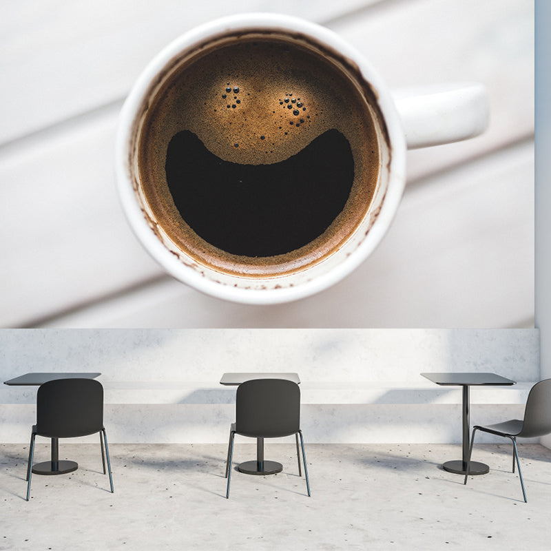 Coffee Mural Wallpaper Coffee Shop Waterproof Wall Covering, Made to Measure