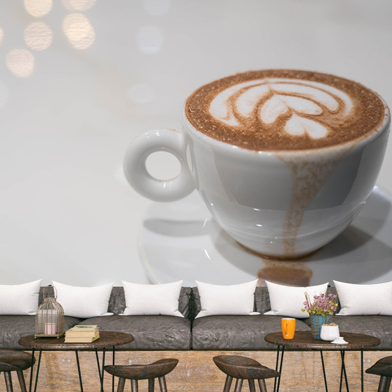 Coffee Mural Wallpaper Coffee Shop Waterproof Wall Covering, Made to Measure