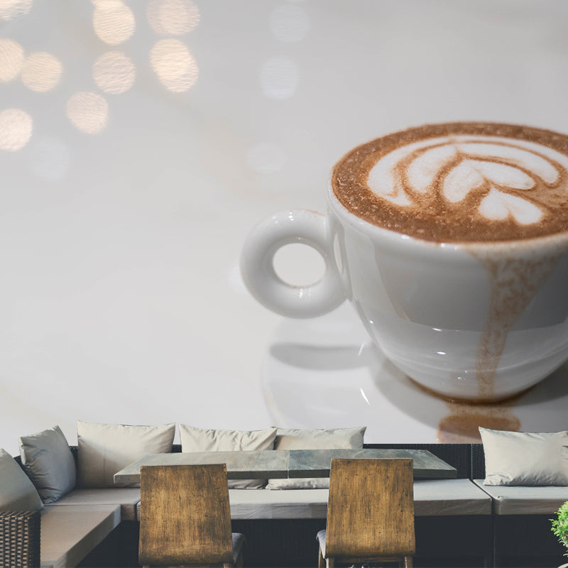 Coffee Mural Wallpaper Coffee Shop Waterproof Wall Covering, Made to Measure