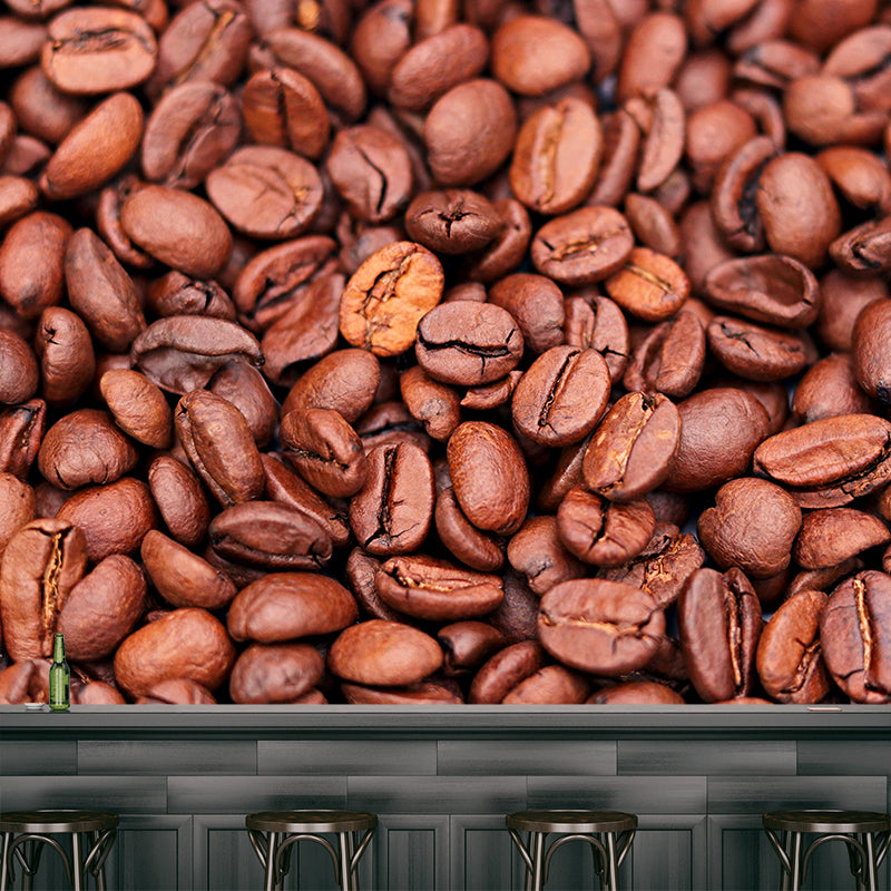 Coffee Beans Photo Mural Wallpaper Wall Art for Bar and Coffee Shop, Waterproofing