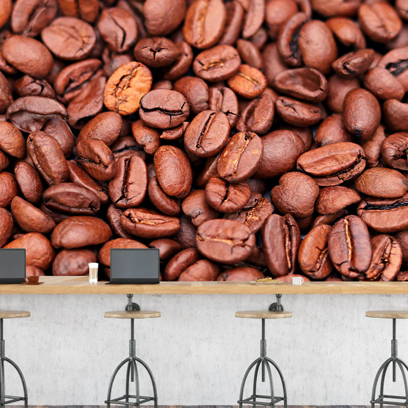 Coffee Beans Photo Mural Wallpaper Wall Art for Bar and Coffee Shop, Waterproofing