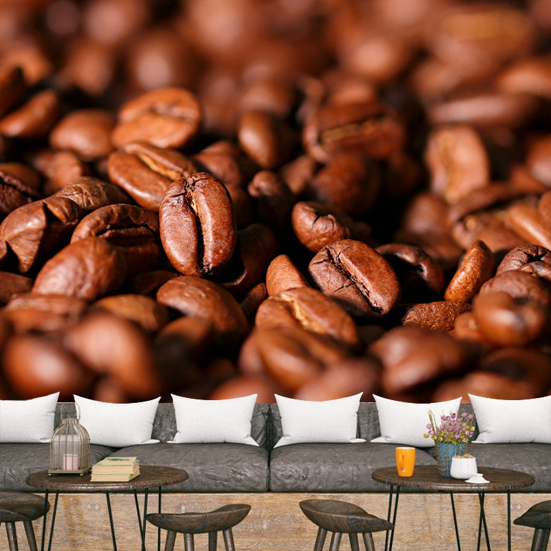 Coffee Beans Photo Mural Wallpaper Wall Art for Bar and Coffee Shop, Waterproofing