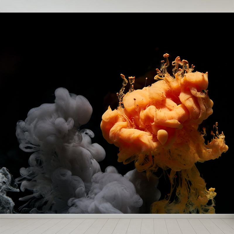 Huge Explosion Mural Decal Modern Novelty Abstract Wall Art in Multi Color