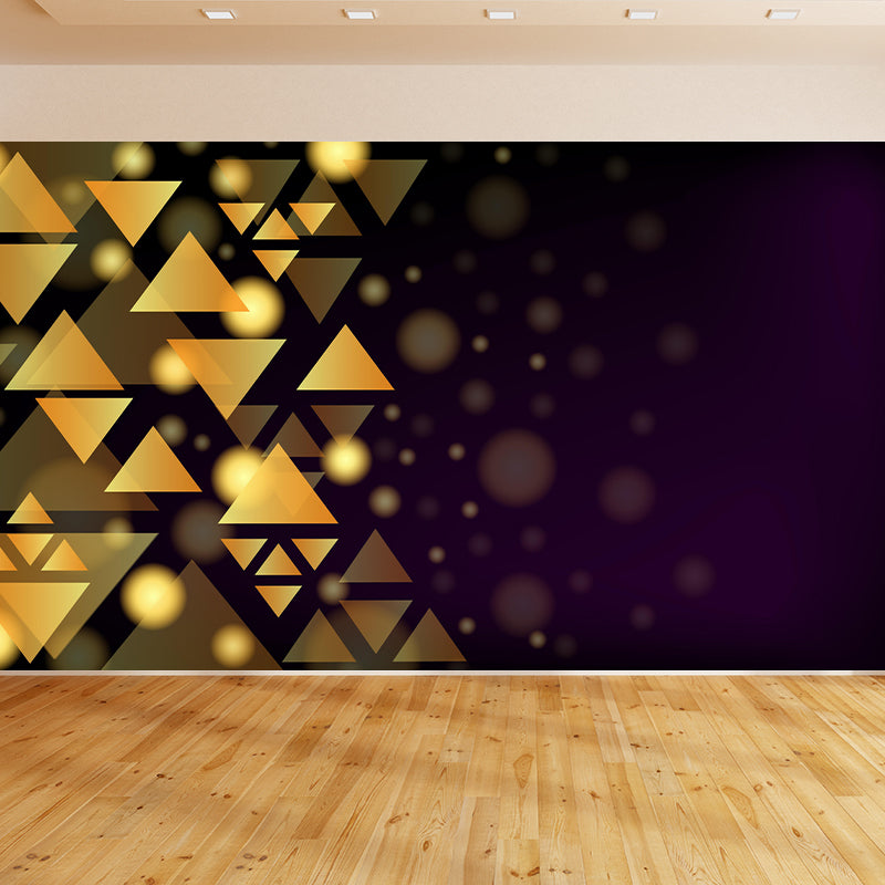 Geometric Triangle Wallpaper Mural Moisture Resistant Bedroom Wall Covering