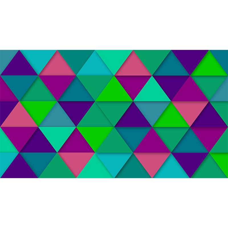 Contemporary Geometric Triangle Wall Paper Mural Wall Covering for Living Room