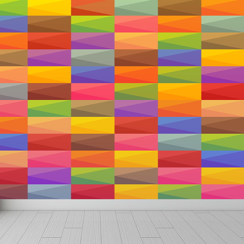 Multi-Color Wall Mural Decal Contemporary Soft Color Wall Art Living Room Murals