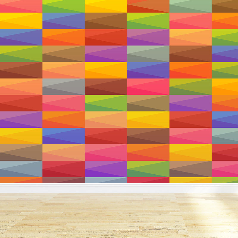 Multi-Color Wall Mural Decal Contemporary Soft Color Wall Art Living Room Murals