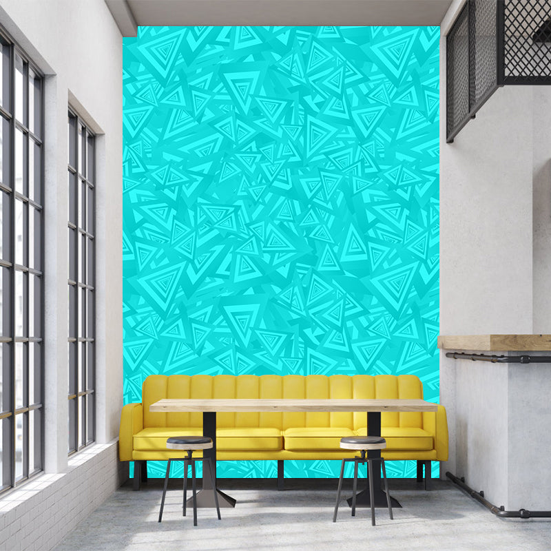 Geometric Wall Mural Decal Square Illustration Soft Color Wall Art Living Room Murals