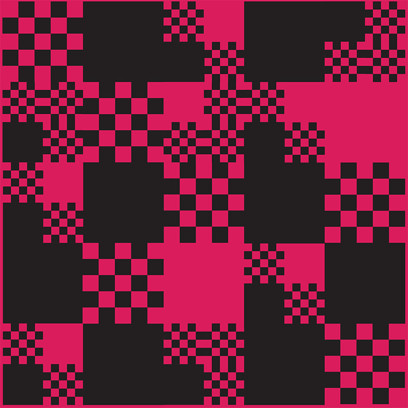 Modern Geometric Wall Mural Decal Square Illustration Bright Color Wall Art for Living Room