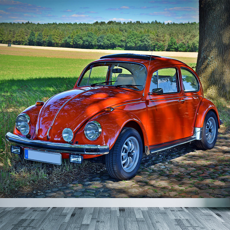 Photography Vintage Beetle Mural Mildew Resistant Wall Covering for Home Decoration