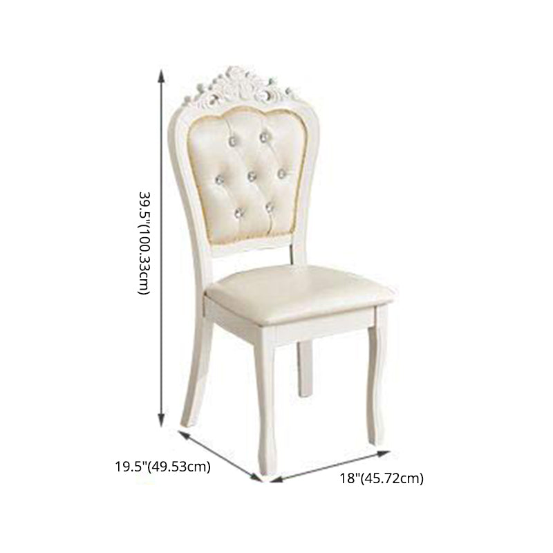 Juego de comedor victoriano Rectángulo de mármol 4 patas Base Base Comedor Juego de mesa