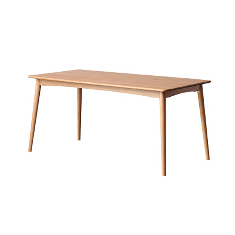 Muebles de comedor de forma de rectángulo de madera maciza contemporánea 4 Mesa de madera Formal para el comedor