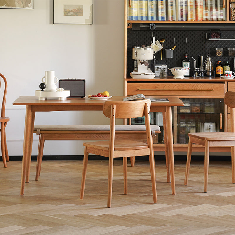 Kitchen contemporain en bois massif en bois avec 4 jambes de base de meubles de salle à manger de base