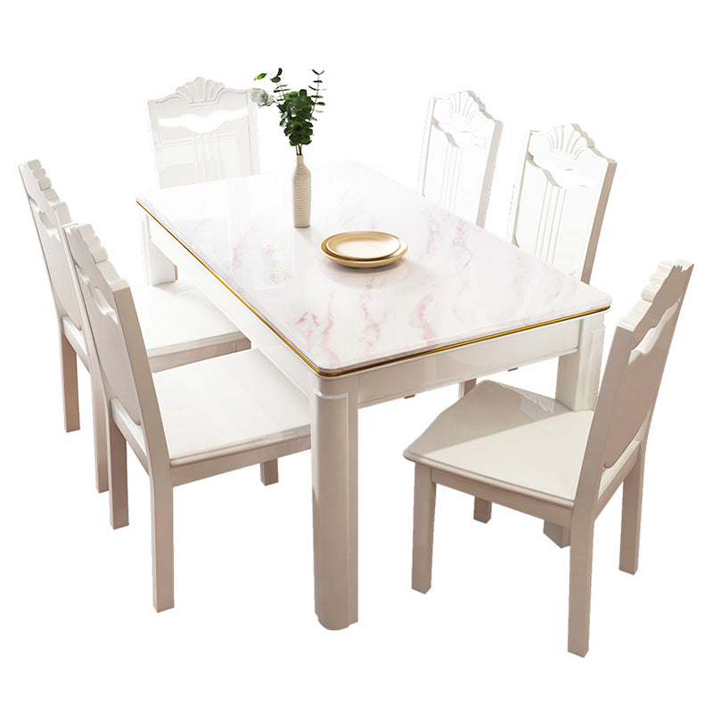 Modern Fixed Dining¬†Room¬†Table¬†Set Marble Top Dining Room Furniture for Restaurant