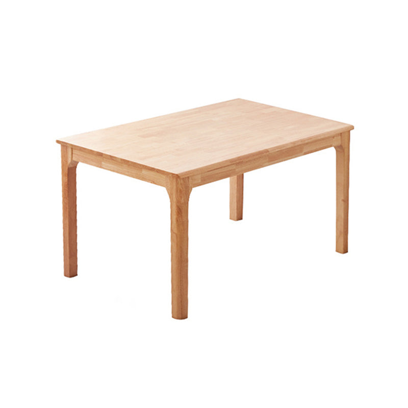 Table à manger en bois massif de style moderne avec table de hauteur standard de forme rectangulaire pour usage domestique