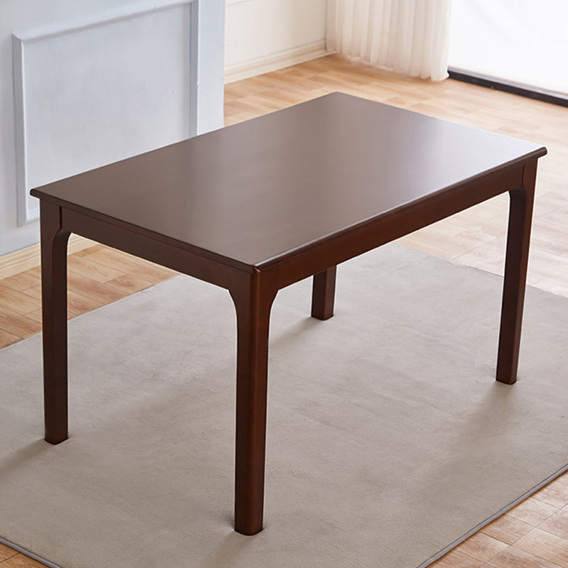 Table à manger en bois massif de style moderne avec table de hauteur standard de forme rectangulaire pour usage domestique