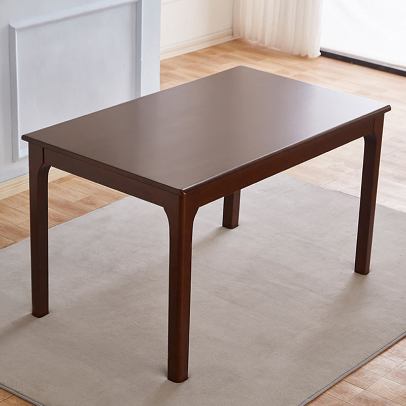 Mesa de comedor de madera maciza de estilo moderno con forma de altura estándar de forma rectangular para uso en el hogar