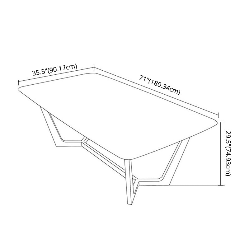 Moderner Marmor -Esszimmerset mit weißem Tisch und goldener Basis für den Heimgebrauch