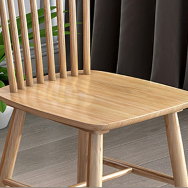 Modern Style Solid Wood Dining Set with  4 Legs Fixed Table Dinette Set for Dining Room