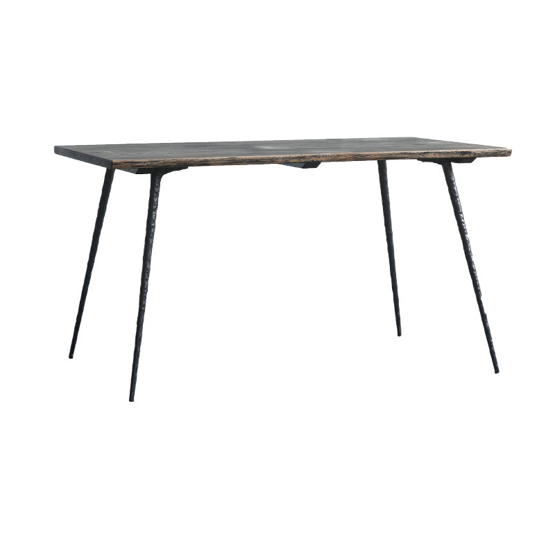Industrial Style Solid Wood Dining Set with Rectangle Shape Table and 4 Legs Base for Home Use