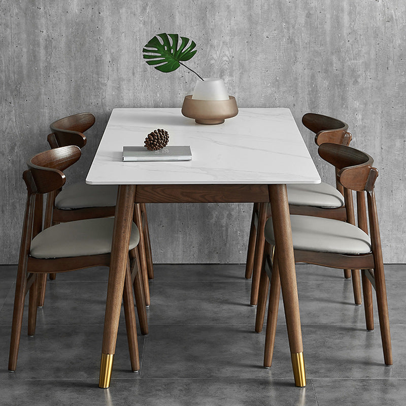 Modern Standard Sintered Stone Top Dining Room Set of Rectangle Shape for Kitchen Table Set