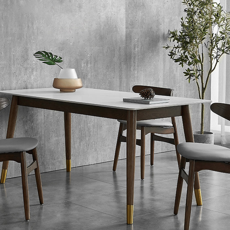 Modern Standard Sintered Stone Top Dining Room Set of Rectangle Shape for Kitchen Table Set