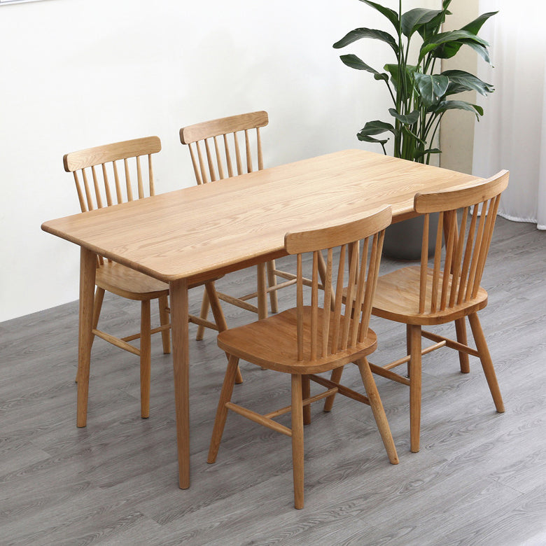 Cucina moderna tavolo da pranzo in legno massiccio di altezza standard con set di sala da pranzo formale
