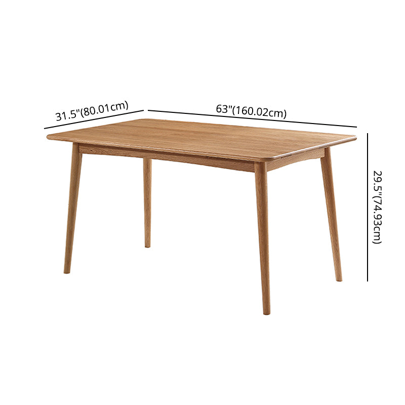 Juego de comedor de madera maciza contemporánea con restaurante de forma rectangular para restaurante