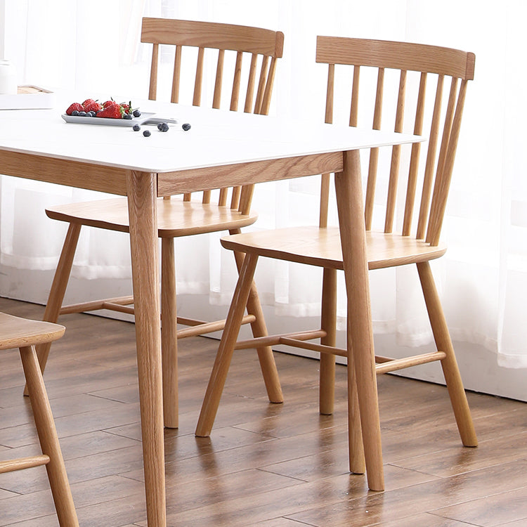 Modern Style Solid Wood Top Dining Table Sets with Rectangle Table Dining Furniture