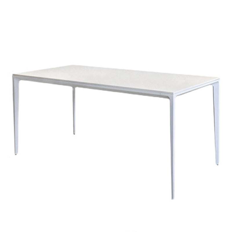Modern Sintered Stone Top Standard Dining Set White Rectangle Shape Dining Set for Kitchen
