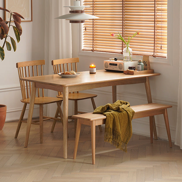 Rechteck zeitgenössische Massivholz Esszimmer Set mit 4 Beintisch Esstisch Sets