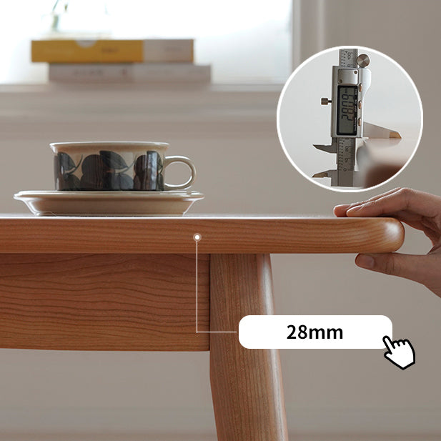 Rectangle Ensemble de salle à manger en bois massif contemporain avec ensemble de table à manger à 4 jambes