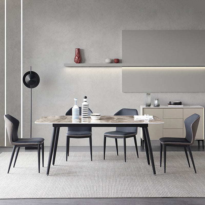Modern Kitchen Sintered Stone Dining¬†Set with Standard Height Dining¬†Room¬†Table¬†Set