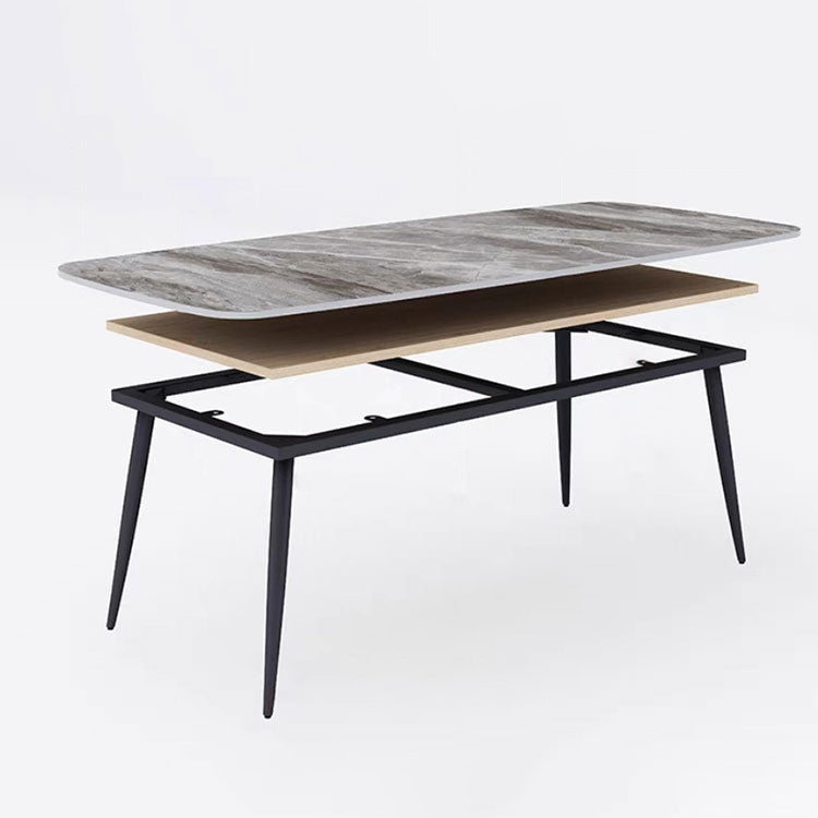 Modern Kitchen Sintered Stone Dining¬†Set with Standard Height Dining¬†Room¬†Table¬†Set