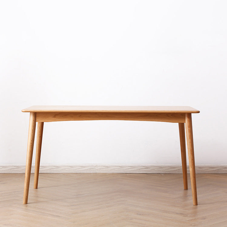 Minimalistischer Stil Massivholz Top Esstisch Set von Rechteckform Formales Esnette Set