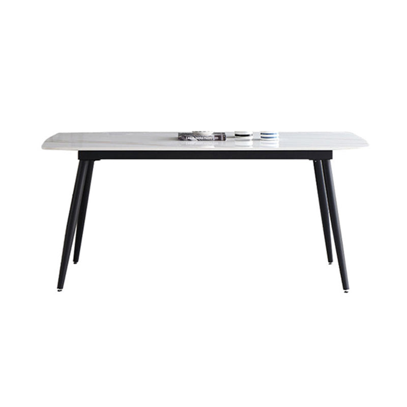 Modern Sintered Stone Dining Room Set with Black Base Dining Furniture for Home Use