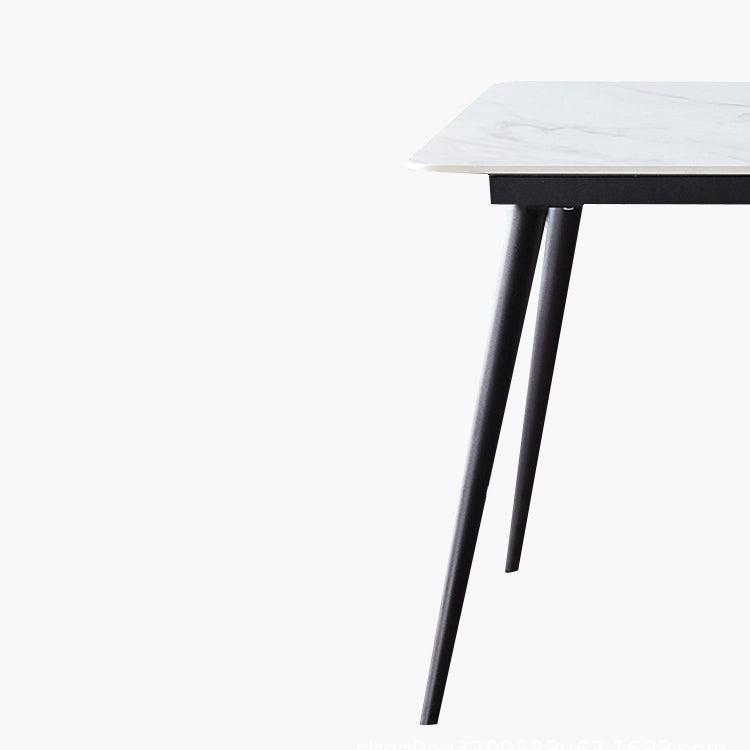 Modern Sintered Stone Dining Room Set with Black Base Dining Furniture for Home Use