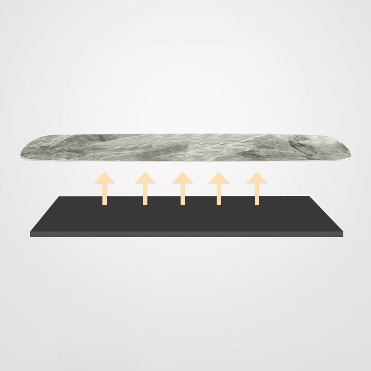 Modern Sintered Stone Dining Room Set with Black Base Dining Furniture for Home Use