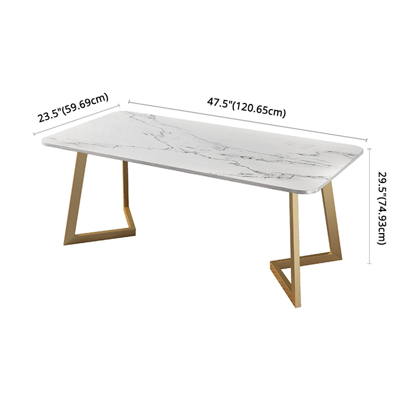 Sala da pranzo in pietra sinterizzata fissata set con mobili per sala da pranzo a 4 gambe metalliche per casa
