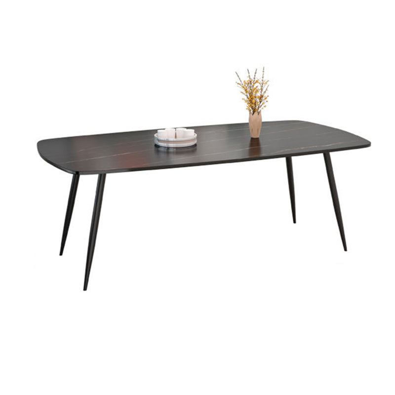 Modern Style Sintered Stone Dining Table with Standard Height Table and 4 Legs Base for Home Use