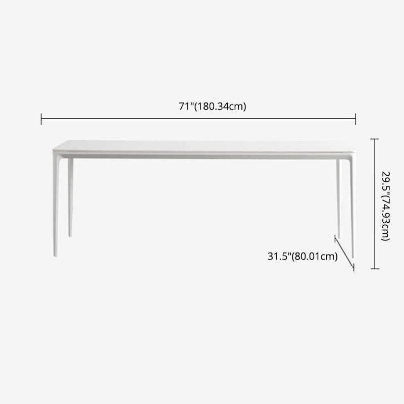 Modern Standard Sintered Stone Dining Set White Rectangle Shape Dining Set for Kitchen