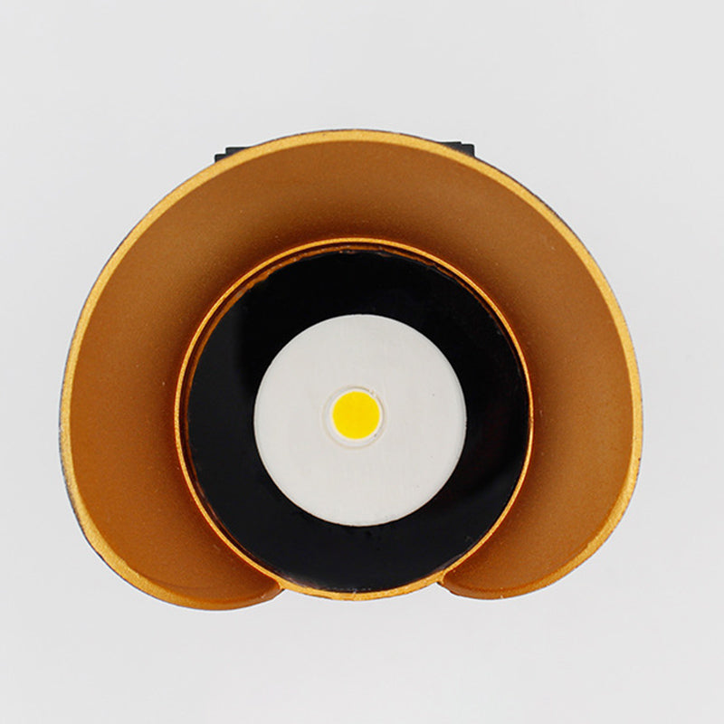 Curved Wall Light Lamp Sconce Modern Style Aluminum 2-Lights Black and Gold Wall Sconces