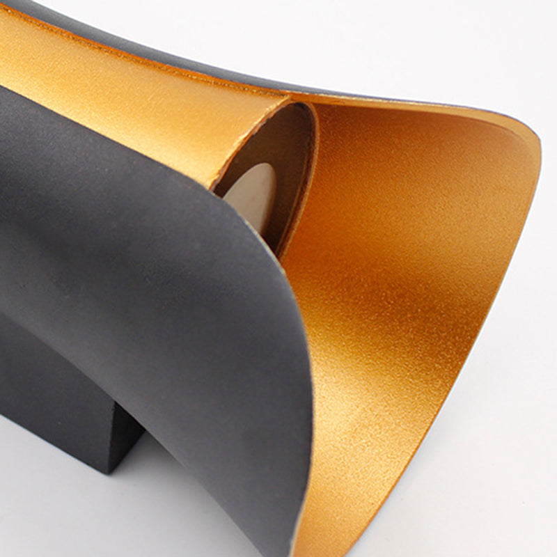 Curved Wall Light Lamp Sconce Modern Style Aluminum 2-Lights Black and Gold Wall Sconces
