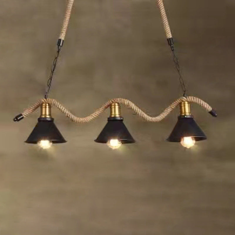 3 luminaires de luminaires îlots de pendentif linéaire de l'îlot de cuisine légers