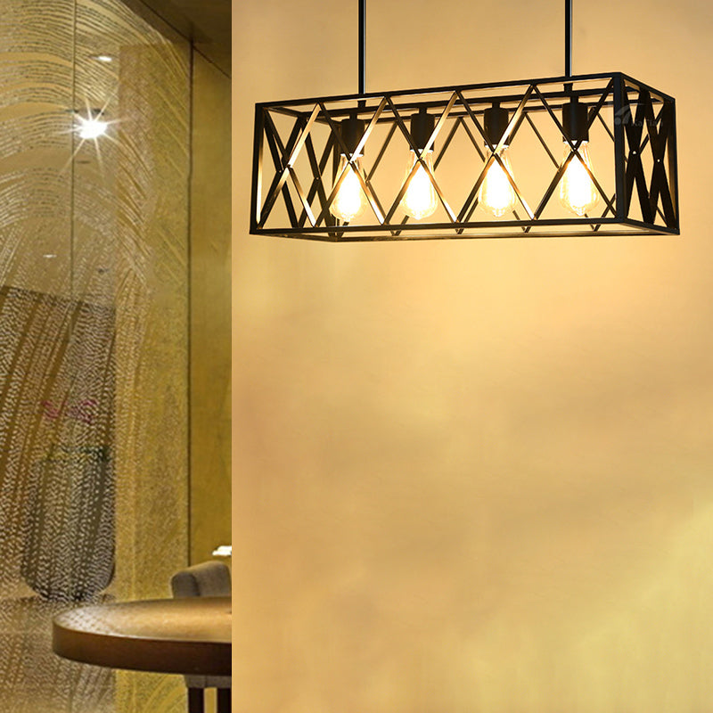 Lámpara moderna de lámpara lineal iluminación lineal lámpara de araña moderna en negro