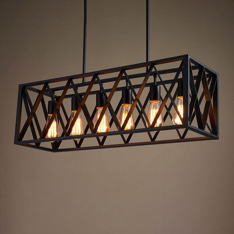 Lámpara moderna de lámpara lineal iluminación lineal lámpara de araña moderna en negro