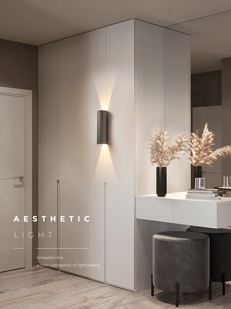 Luminaire de murs de cylindre de style moderne Lumière luminaire en aluminium Lights