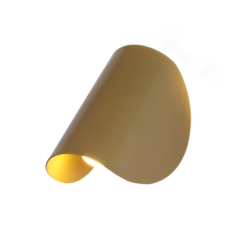 Modern Style Curve Wall Sconce Lamps 1-Light Metallic Wall Light Lamp Sconce